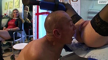 German BDSM Slave Gets Ass Licked & Enema Torment