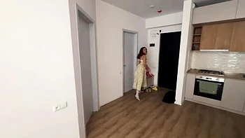 Russian Redhead Hostess Fucked Hard Cowgirl POV