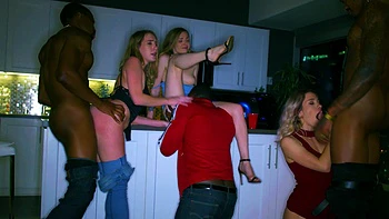 Hot Interracial Orgy with Cadence Lux and Jason Luv