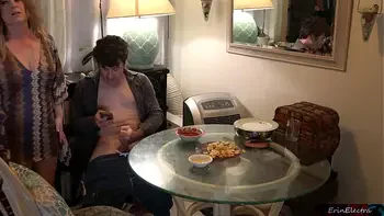 Stepson is addicted to porn and Stepmom uses her body to get him interested in real sex