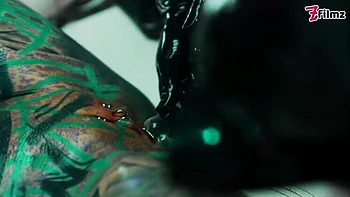 Latex Lesbians Fuck Anal with Toys