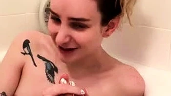 Aoife Bee Flashing Tits in Bathtub