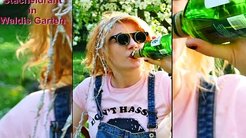 Rubia adolescente Camille S. tetas y corrida