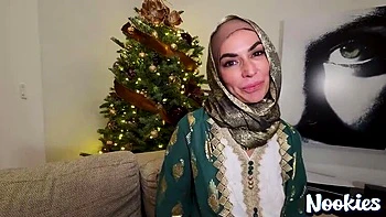 Hijab MILF Venus Valencia Big Tits POV Blowjob & Doggy Fuck