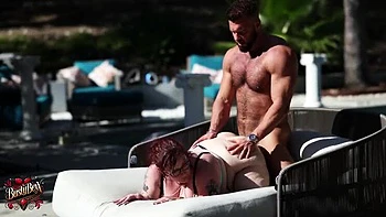 Busty Bexx Takes Hardcore Anal & Blowjob Poolside