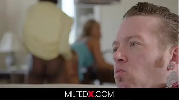 Busty Milf Lolly Dames Fucks Her Hubby's Friend While He Watches The Game