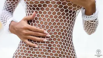 Putri Cinta spread her legs wide and shows her wet pussy over the camera