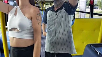 Freckled Redhead Teen Fucked Hard on Public Bus