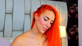 Redhead Babe Masturbates Pierced Tits and Pussy