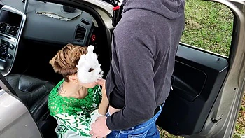 Emily & Dave em uma safada surra de buceta e boquete na estrada