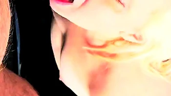 Blonde Slut Gives POV Blowjob and Handjob