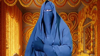 Индианка-хиджабистка трахнулась с отчимом