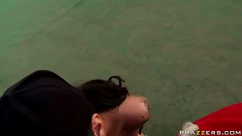 Bridgette B & Angelina Valentine: Busty Sluts Share Big Cock Outdoors