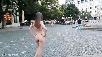 Stella Cox Walking Completely Naked In Public