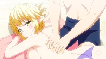 Аниме с большой грудью трахают межрасово