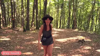 Naked scout in the forest. Jeny Smith and her erotic advantures