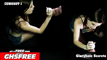 Lily Jade's Dirty Brunette Gloryhole BJ