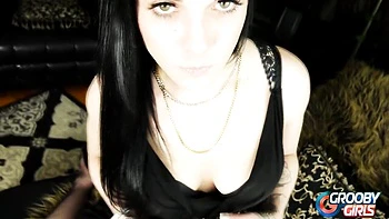 Cute trans girl’s solo cum masturbation