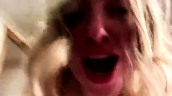 Tiny teen jerks off hard in passionate POV