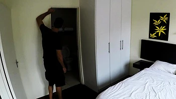 Gagged chubby ebony maid fucked doggy