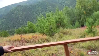 Walking with my stepsister in the forest park. Sex blog, Live video. - POV