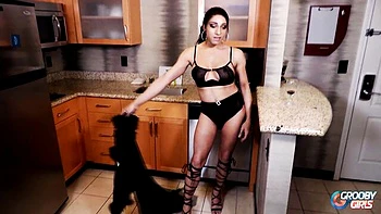 Transgirl Solo Masturbation with Huge Cock