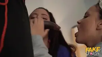 Fake Hostel - Latina girls horny for cock seduce black preacher for big ass big tits fucking orgasms hot sweaty interracial threesome ending in massive facial cumshot
