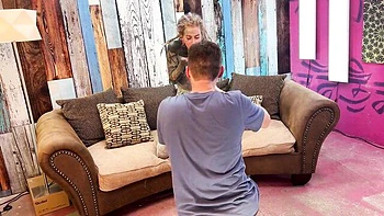 Tattooed petite babe solo anal masturbation with dildo