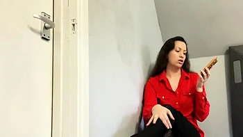 Classy British Babe Teases with Micropenis BDSM Play