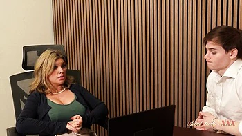 Busty Milf Andi Anderson fucked hard in office