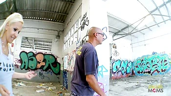 Blonde milf gets fucked doggystyle and rides rough