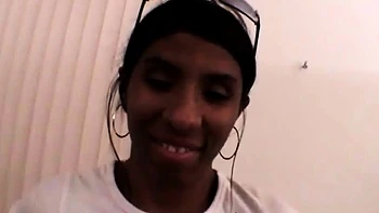 Tiny Ebony Babe Fingering Her Pussy