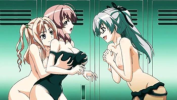 Big-tit anime babe fucked doggy and creampied