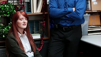 Krystal's luscious locks conceal a hidden pleasure in Marcus' office