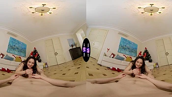 Teen Amelia's naughty X-Mas with big dick fun: blowjobs & more in HD VR