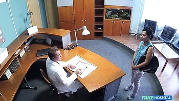 Gorgeous office fuck on the table with a long-legged Grace