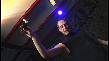 Blonde girl stretching chaining wax playing