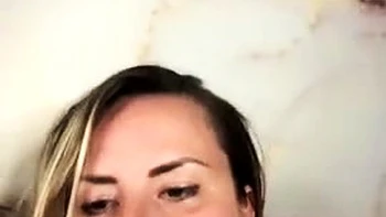 Cute blonde with big boobs solo