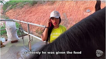 The Mare Got Sick And The Vets Fuck The Busty, Big Ass Latina Owner Until She Squirt 2 Calm Her Down