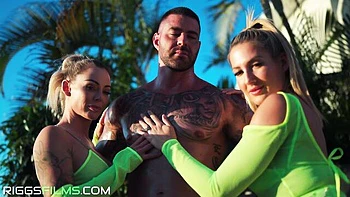 Gorgeous Isabelle Deltore and Miss Kayla Lea - cum swapping action - Riggs Films