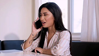 Brunette babe Avery Black pleasures hung stud Apollo Banks in a steamy scene